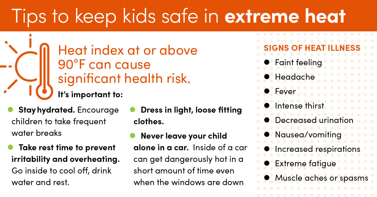 tips to keep kids safe in extreme heat